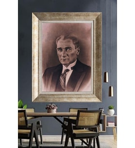 Gümüş Çerçeveli Atatürk Tablo za86
