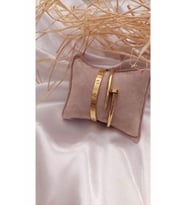 Altın Renk Çivi Ve Cartier Model Bileklik Set 763