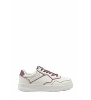 Lumberjack HAKIRA Günlük Kadın Sneaker Günlük Dikişli Ayakkabı (Beyaz - Bordo)
