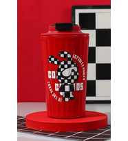 316 L Çelik Kırmızı Tavşan Figür 400 ml Kahve El Termos Mug cin483kr