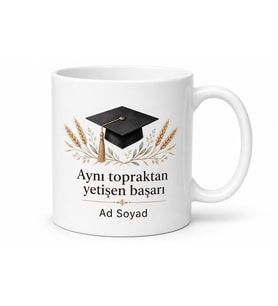 Hemşehriye Mezuniyet Hediyesi Baskılı Kupa Bardak Özel Tasarım Hatıra
