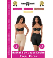 #Korse İz Yapmayan Kaymaz Toparlayıcı Sıkılaştıran Battal Boy Lazer Kesim Paçalı Korse 6'lı Set
