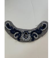 23X5  CM TAŞLI BONCUKLU TASARIM KIYAFET YAKA AKSESUARI APLİK DİKİŞ