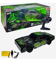 Drift Yarış Arabası Yüksek Hızlı Şarjlı Araba Uzaktan Kumandalı Full Fonksiyon Siyah Canavar Araba 2.4G 1:10 Ölçekli