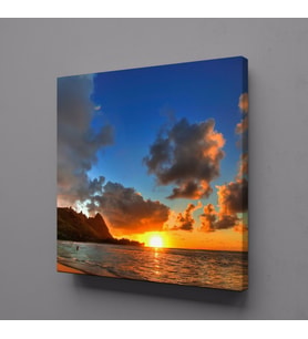 GÜN BATIMI KANVAS TABLO 30x30cm (Karışık)