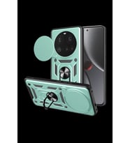 Pilelistore   Xiaomi Mi 15 Ultra Kılıf Pars Lens Yüzüklü Silikon - Yeşil