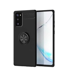 Samsung Galaxy Note 20 Kılıf Yüzüklü Magnetli Ravel Case (Siyah)