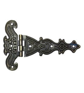 Dekoratif, Sac Tek Kuyruklu Menteşe - 69x102 Mm, Büyük, Antik, 1 Adet