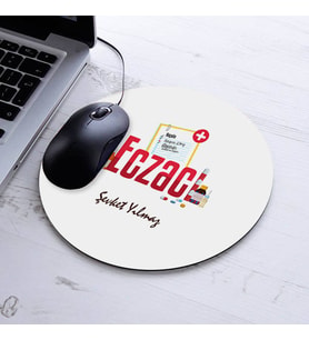 İsimli Eczacı Temalı Yuvarlak Mousepad