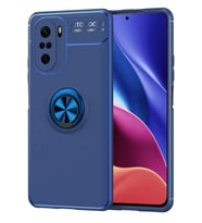 Durukar® Poco F3 Kılıf Range Yüzüklü Silikon - Mavi