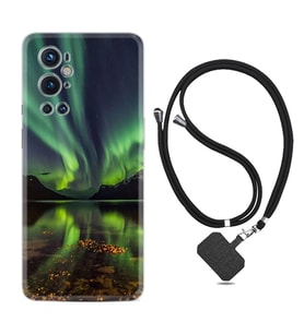 Tecno Spark 9 Pro Kılıf Resimli Boyun Askılı İpli Desenli Silikon Kuzey Işıkları 1327