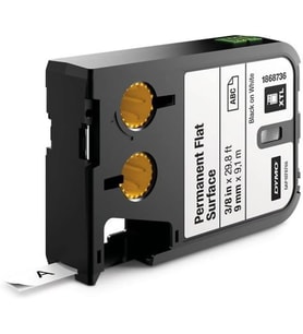 Dymo Xtl, Sabit Polyester Düz Yüzey (9 Mm X 9,1 Mt), Beyaz/Siyah - 1868736