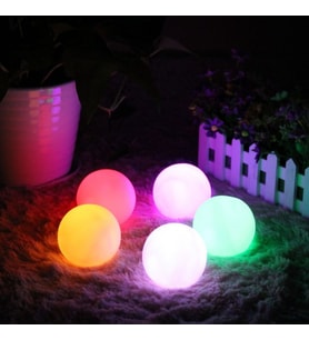 May Plastik Led Işıklı Küre 30 CM (şarjlı)