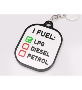 LPG Anahtarlık 3D Baskı – Yakıt Türü Hatırlatıcı Araba Anahtarlığı Oto Aksesuar