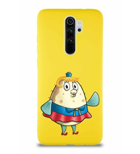 Xiaomi Redmi Note 8 Pro Soft Premier Kapak Bayan Puff Tasarımlı Silikon Kılıf - Sarı (Şeffaf)