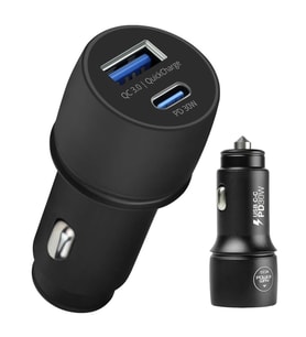 Powerway CC34 30W PD + QC 3.0 Çift Çıkışlı Metal Araç Çakmaklık Hızlı Şarj Aleti Cihazı