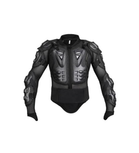 Siyah Body Armor Fileli Yazlık Full Koruma Omuz Sırt Dirsek Göğüs Karın Koruma Cross Motorcu Montu