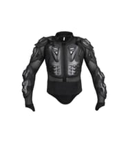 Siyah Body Armor Fileli Yazlık Full Koruma Omuz Sırt Dirsek Göğüs Karın Koruma Cross Motorcu Montu