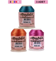 3 Adet Altınbaşak Oya ve Dantel İpi 20 gr - Royaleks - No: 244 - 465 - 023