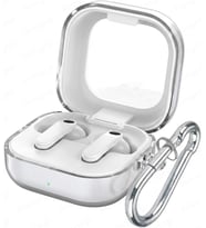 Samsung Galaxy Buds4 Pro/Buds 4 için Şeffaf Kılıf Darbeye Çizilmeye ve Sararmaya Karşı Dirençli Galaxy Buds 4 Pro Kulaklık Kılıfı Taşıma Askılı TPU Koruyucu Samsung Buds 4 Pro Kılıf