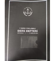 DERS DEFTERİ 7 DERSLİK YOKLAMALI  ORTAOKULU ( 5-6-7-8 ) SINIFLAR İÇİN - GÜLPAŞ