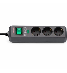 Brennenstuhl Eco Line Serisi 3 Soketli 1.5 Metre 13.500 mAh Akım Korumalı Uzatma Priz (Antrasit)