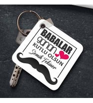Kişiye Özel Babalar Günün Kutlu Olsun Tasarım Anahtarlık
