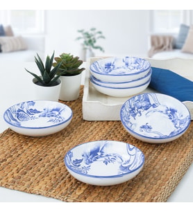 Keramika Blue Ink Halka Çerezlik/Sosluk 13 Cm 6 Adet - 19988/19992