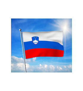 Slovenya Bayrağı Premium Raşel Kumaş 100x150 cm