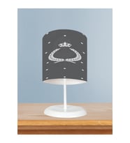 MEKTA HOME BEBEK VE ÇOCUK ODASI Taçlı Yıldız Desenli Abajur