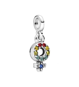 Nur Silver Rengarenk Kadın Sembol Me Gümüş Charm NUR-BL00128