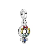 Nur Silver Rengarenk Kadın Sembol Me Gümüş Charm NUR-BL00128