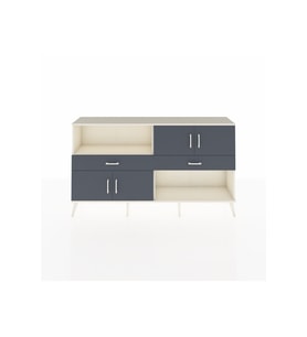 Arges Konsol 3 Raflı 2 Çekmeceli 4 Kapaklı 176x30x99 Aytaşı-Antrasit