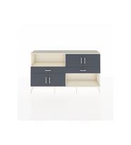 Arges Konsol 3 Raflı 2 Çekmeceli 4 Kapaklı 176x30x99 Aytaşı-Antrasit