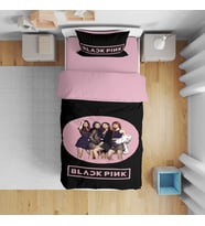 Erayshome  Hediyelik Black Pink Tek Kişilik 3d Nevresim Takımı (Siyah)