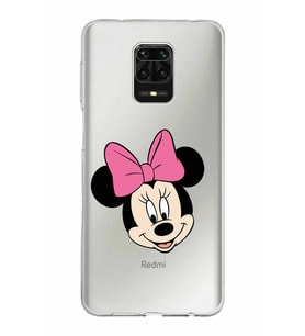 Xiaomi Redmi Note 9 Pro Uyumlu Kapak Minnie Mouse Tasarımlı Şeffaf Silikon Kılıf