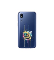 Samsung Galaxy A2 Core ile uyumlu Splash arı tasarımlı şeffaf silikon kılıf
