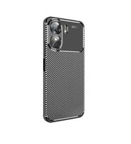 Xiaomi Poco C65 Kılıf Karbon Silikon Case Kapak (Siyah)