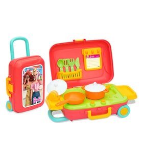 Barbie Mutfak Set Bavulum - Mutfak Setleri - Ev Oyuncak Setleri - Bulaşık Seti