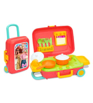 Barbie Mutfak Set Bavulum - Mutfak Setleri - Ev Oyuncak Setleri - Bulaşık Seti