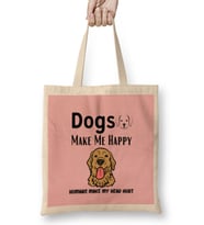 Funny Dog Lover Gift For Women Men Bez Çanta Uzun Saplı