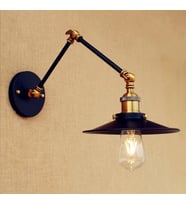 MYLİGHTS RETRO RUSTİK AKROBATİK RUSTİK RETRO APLİK   DUVAR LAMBASI (Siyah)
