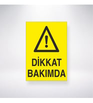 Dikkat Bakımda 21x28 Arkası Yapışkanlı Levha