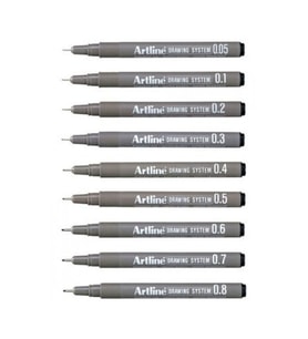Artline Drawing System Teknik Çizim Kalemi 9'lu Set 