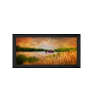 Manzara Temalı Kanvas Tablo 80 x 110 cm Siyah Çerçeve