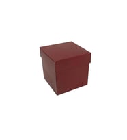 Komple Karton Kutu Düz Renk 7X7X7 CM (25 Adet)  Bordo