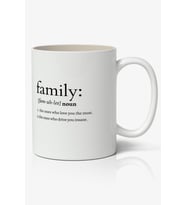 Family (Aile) Tasarımlı Kupa Bardak Baskılı Kahve Kupa Bardak