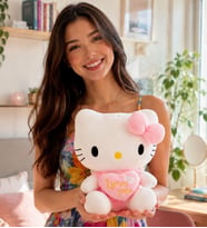 Hello Kitty Peluş Oyuncak 30 cm – Kalpli I Love You Sevgiliye, Kıza ve Arkadaşa Hediye