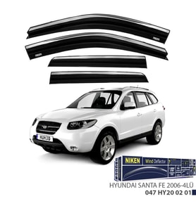 Hyundai Santa Fe 2006- Kromlu Cam Rüzgarlığı 4 LÜ