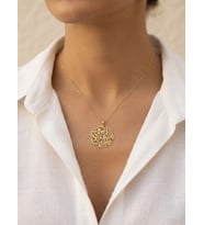 925 Ayar Gümüş Nazar Duası Kolye.rose.gold.rodaj Renk Seçeneği